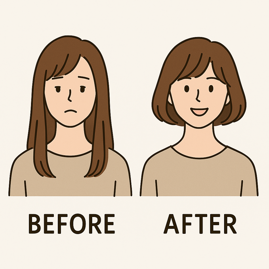 髪型が人の印象を変える理由｜ビフォーアフターで見る心理効果