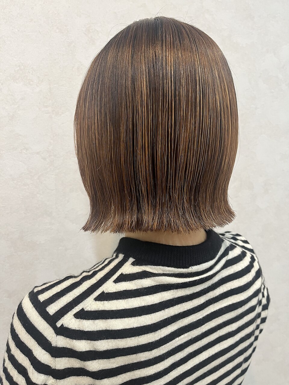 ぱっつん切りっぱなしボブ♪